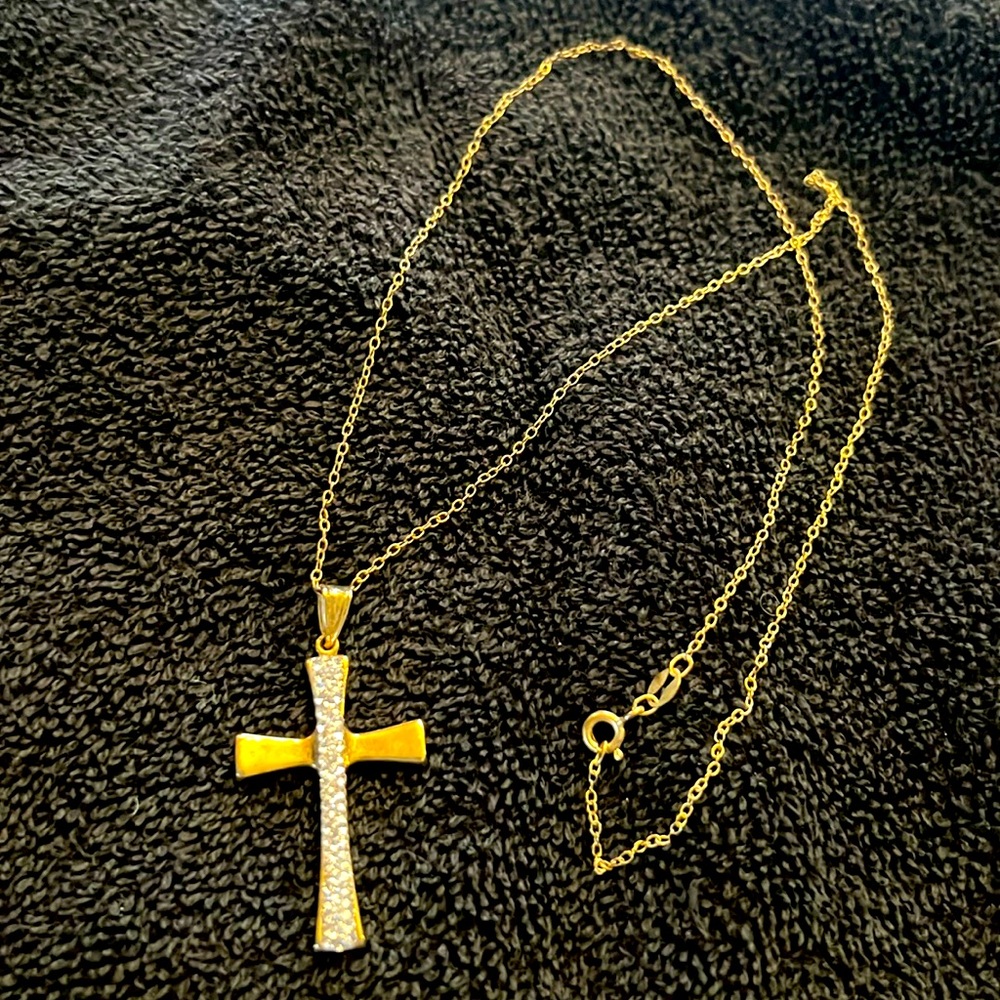 Gold Plated Cross Necklace